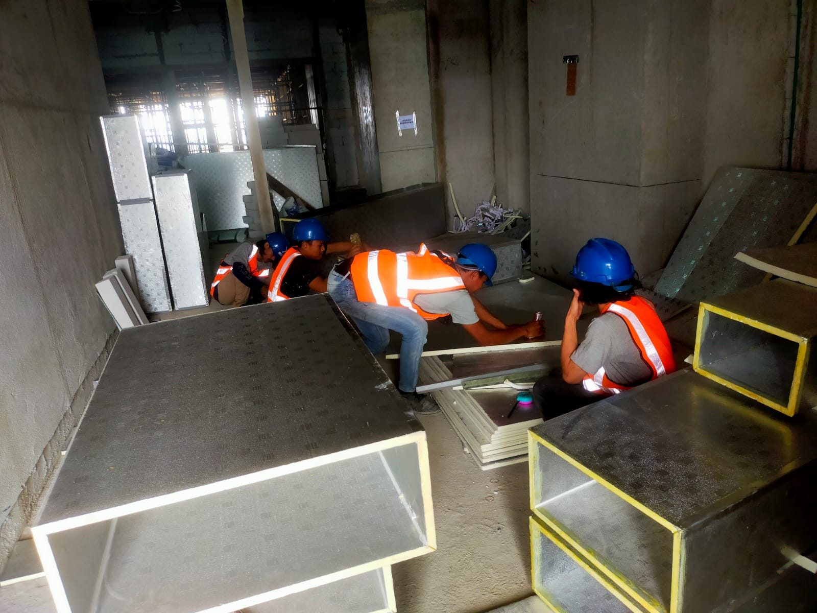 Ducting galvanis hasil fabrikasi siap kirim
